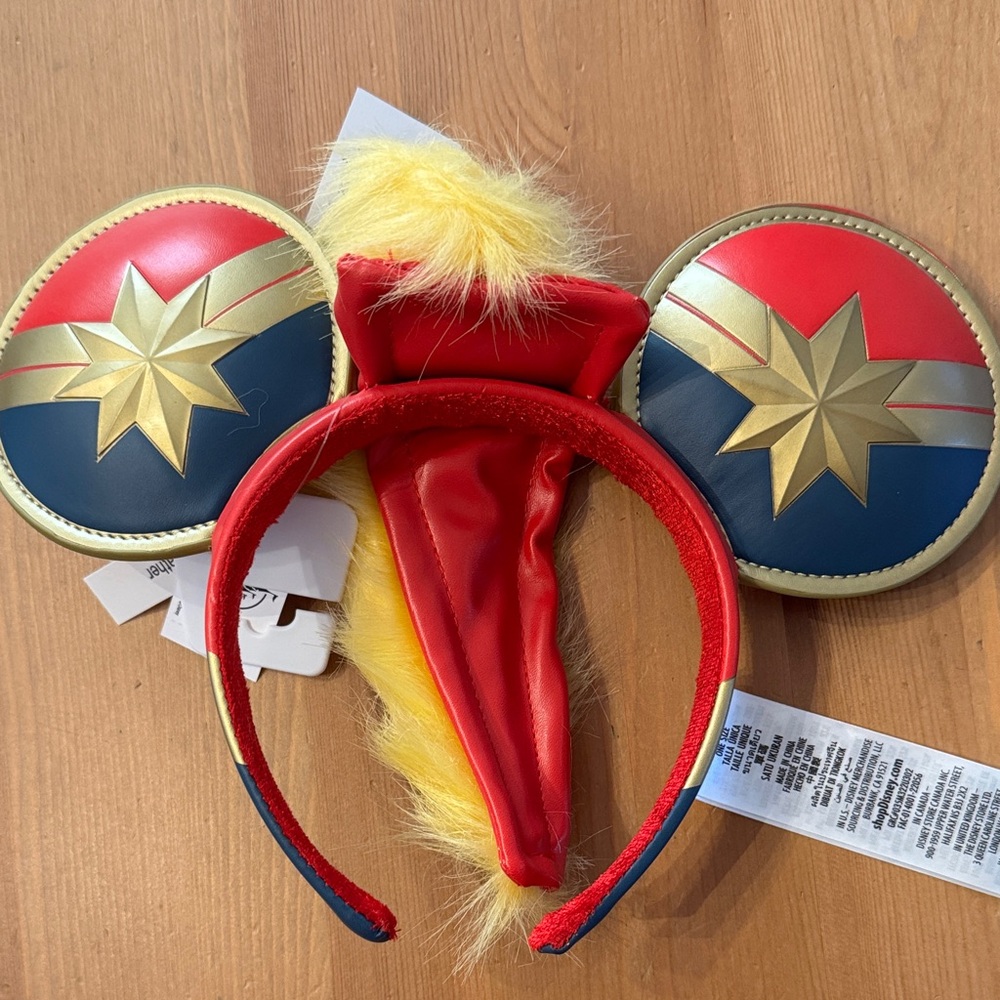 NWT! Captain Marvel Mickey Ears Headband